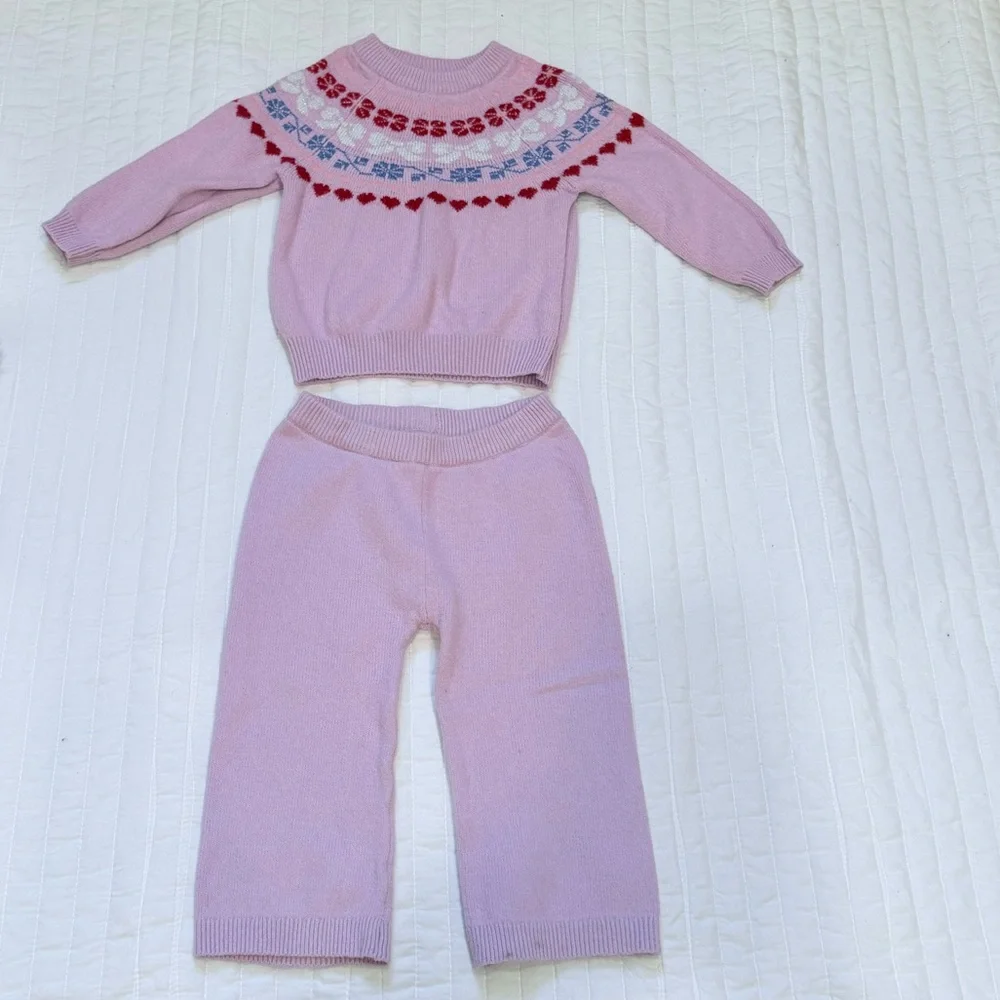 Old Navy SoSoft Fair Isle Sweater and Pants Set 18-24M